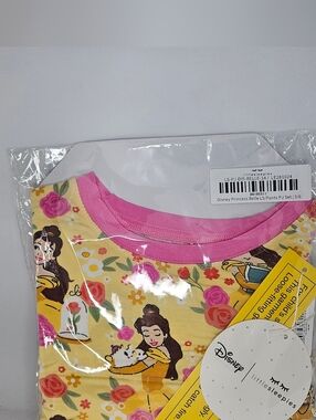 Little Sleepies Disney - Princess Belle Pants Two-Piece Pajama Set Size 5/6 NWT.